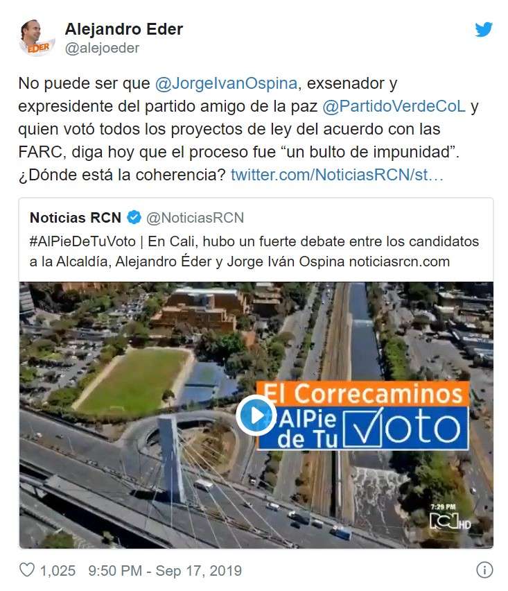 Ospina trató de tomarle ventaja al tono de la campaña con el anuncio de su huelga de hambre, que fue su trino más efectivo durante toda la contienda electoral.