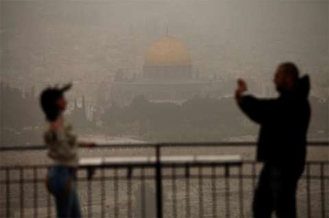 Israel y Palestina viven su peor tormenta de arena en cuatro años