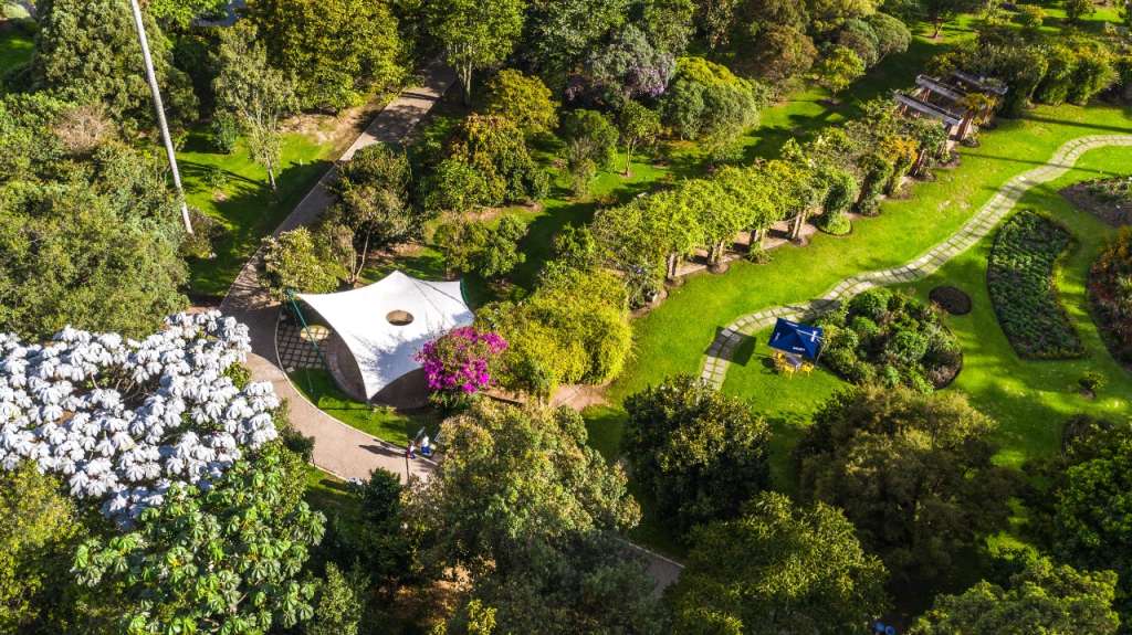 Vista aérea del Jardín Botánico de Bogotá