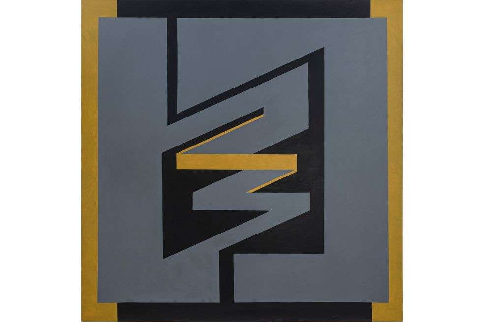 "Estela funeraria", (1998). Óleo sobre lienzo, Eduardo Ramírez Villamizar.