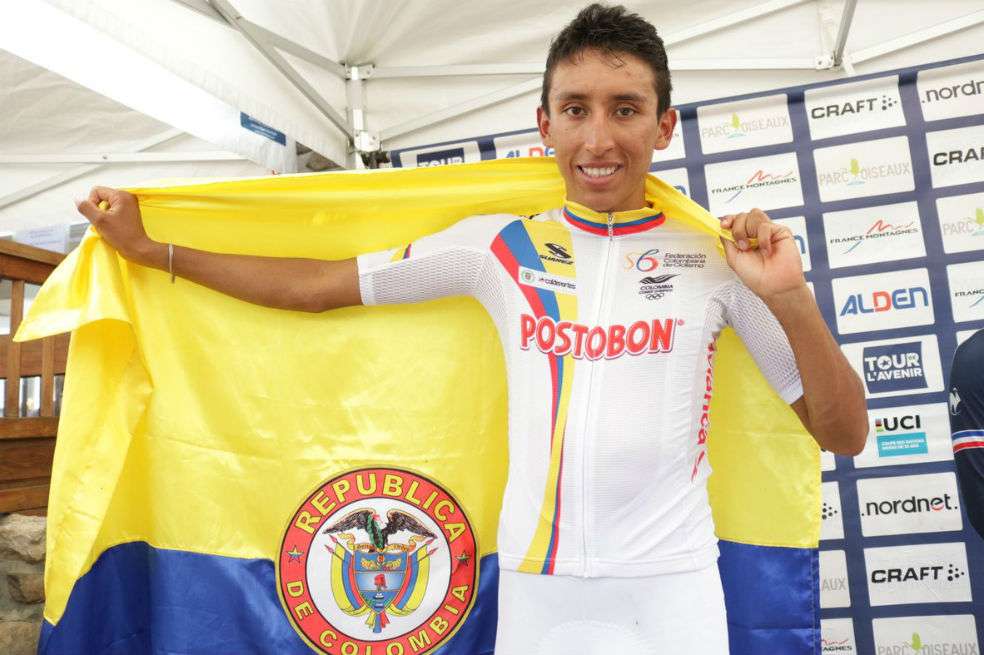 Bernal se convirtió en el sexto colombiano en adjudicarse el Tour de l'Avenir. / @fedeciclismocol