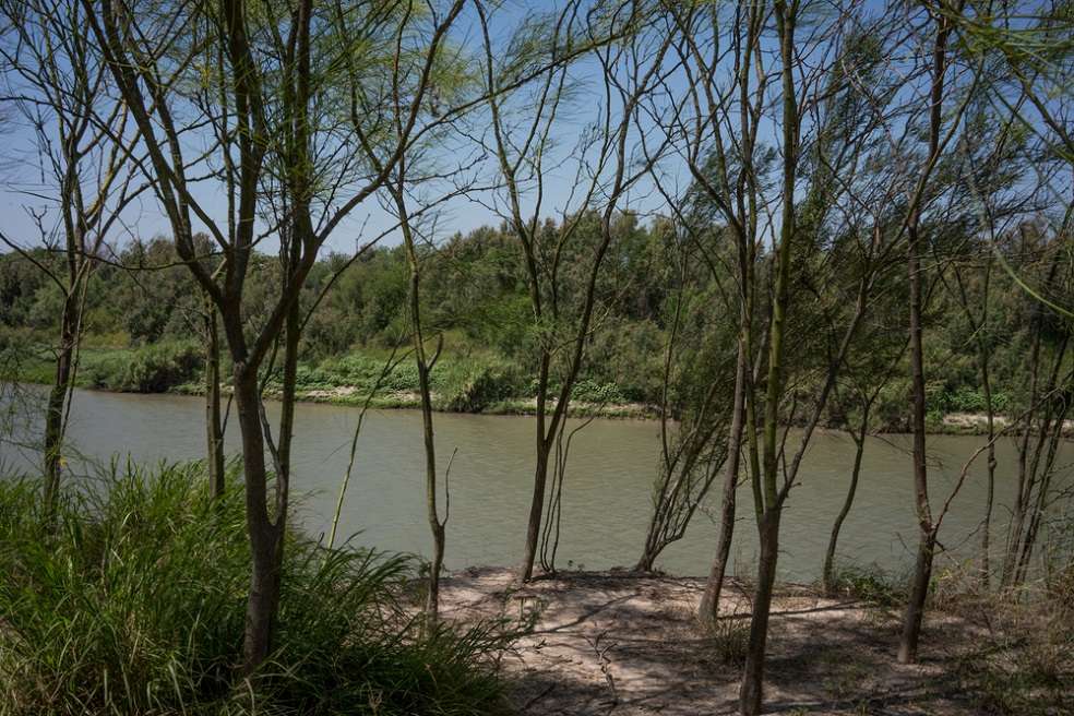 El Río Grande visto desde Texas.Dominic BraccoEl muro mexicano