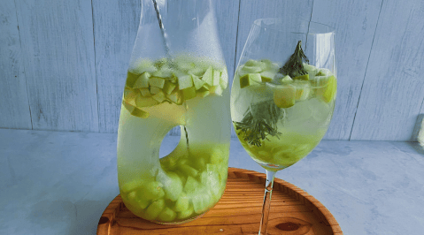 Receta: sangría de frutos verdes