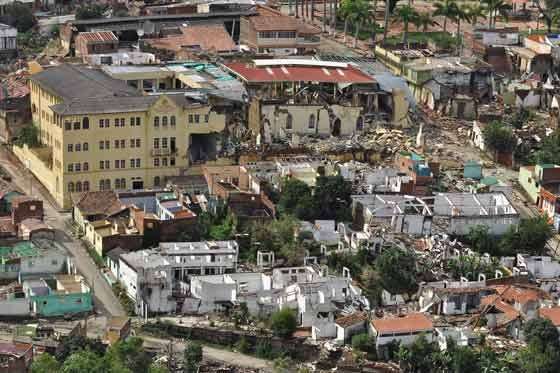 El casco urbano de Gramalote, fue destruido debido a la ola invernal que azotó el país hace cuatro años.