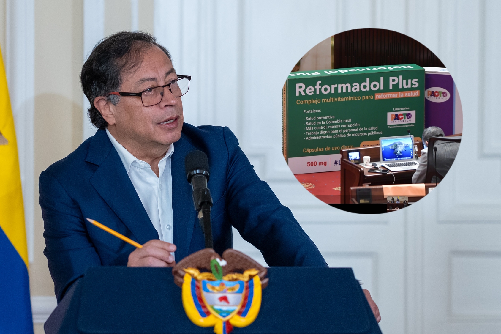 El presidente Gustavo Petro celebró que la reforma a la salud continúe su trámite.