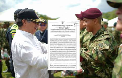 Petro ya firmó decreto que aumenta bonificación mensual de miembros de Fuerza Pública