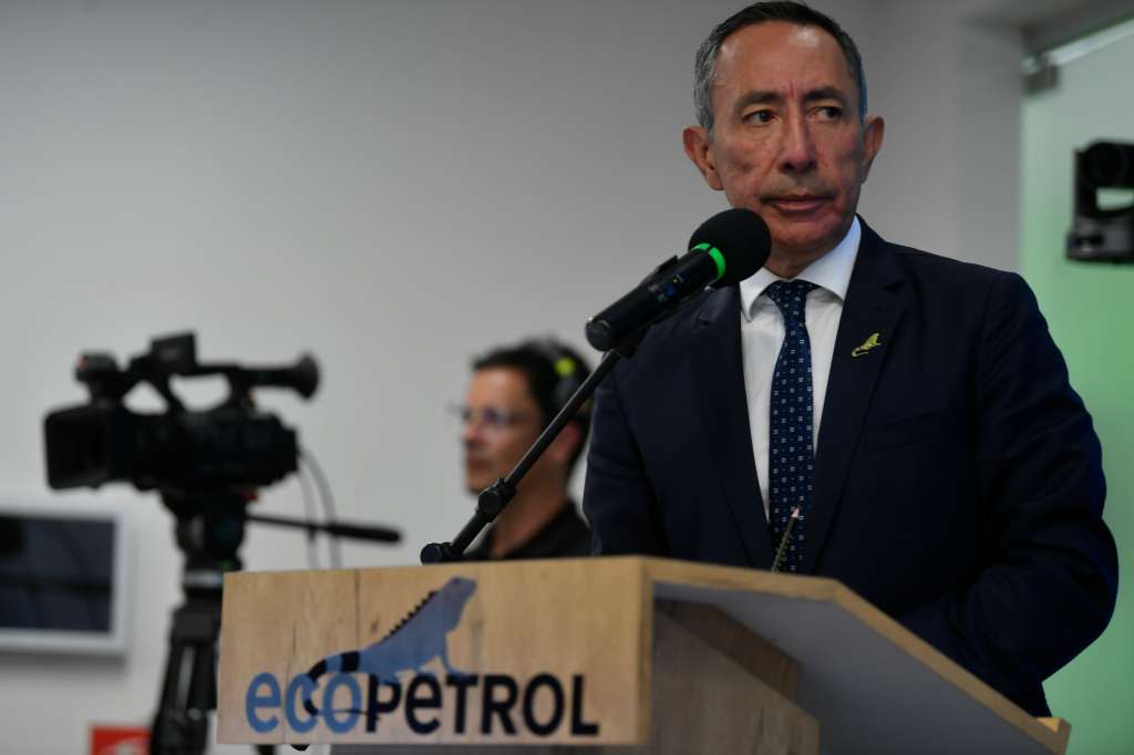 Presidente de Ecopetrol en rueda de prensa, presentando los resultados financieros y operativos del 2024