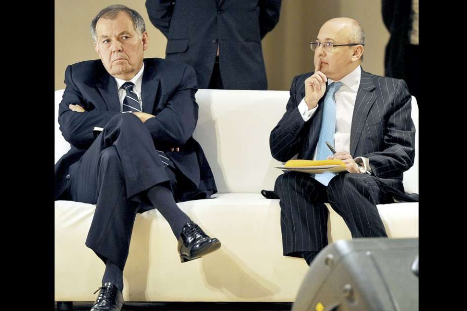 El procurador Alejandro Ordóñez y el fiscal Eduardo Montealegre en debate sobre el proceso de paz.  / Óscar Pérez - El Espectador