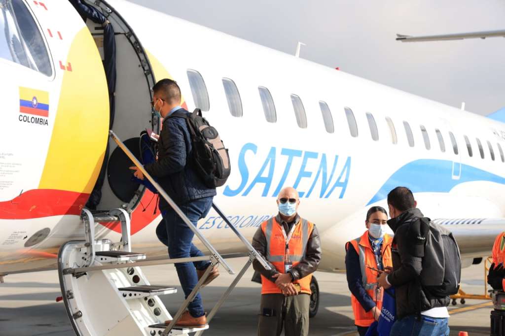 Satena comenzó a regularizar los vuelos en la ruta Bogotá Caracas dos veces por semana.