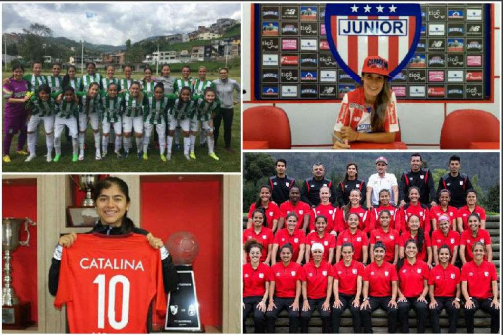 Nacional y Júnior debutarán en esta edición. A América regresó la goleadora, Catalina Usme. Y, Santa Fe se armó para volver a ser campeón. / Twitter de los equipos