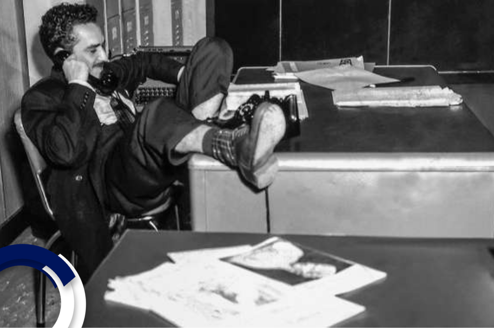 García Márquez en la redacción de El Espectador.