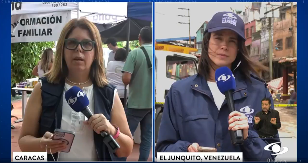 Beatriz Adrián y Andreína Solórzano.