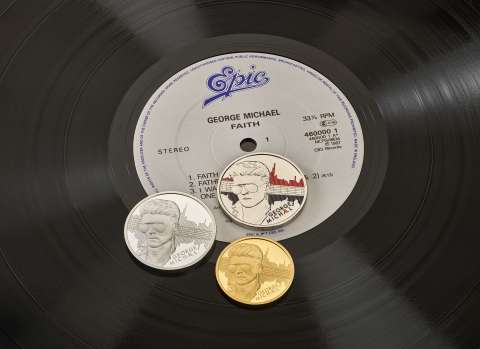La fábrica de moneda del Reino Unido presenta una moneda coleccionable de George Michael
