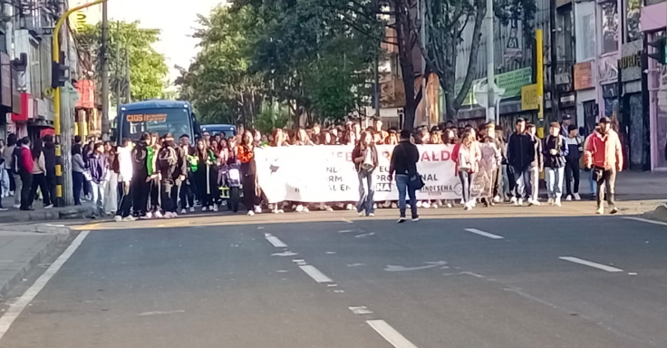 Bloqueos por manifestaciones en Bogotá, este lunes 29 de enero.