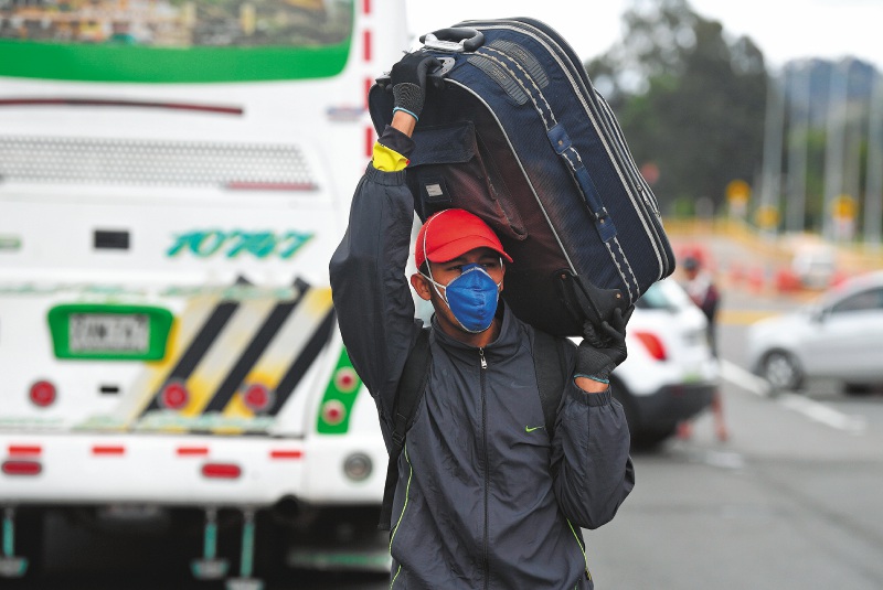 venezolanos saliendo de Bogota
