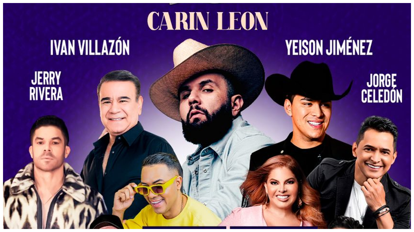 (De Izq. a der.) Jerry Rivera, Iván Villazón, Diego Daza, Carin León, Diveana, Yeison Jiménez y Jorge Celedón son algunos de los artistas invitados al cierre de las fiestas en la capital del Norte de Santander.
