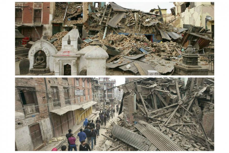 El sismo devastó gran parte del valle central de Nepal dejando viviendas destruidas, carreteras destrozadas y las telecomunicaciones y conexiones eléctricas muy dañadas en esa zona. / EFE