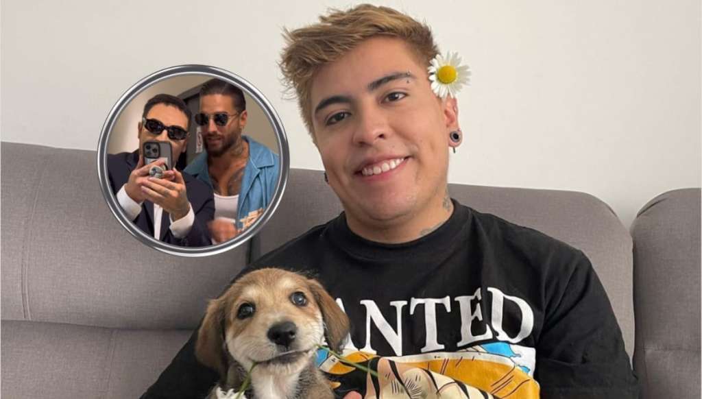 'JuanDa' no desaprovechó y grabó junto a Maluma, quien se mostró complacido.