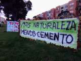 Comunidad de Chía se manifiesta en contra de obra de la Alcaldía municipal en un parque