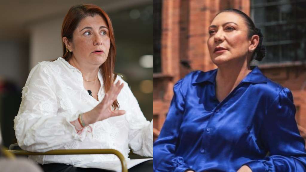 Defensora del Pueblo, Iris Marín (izq.) y directora del ICBF, Carolina Restrepo Cañavera (der.)