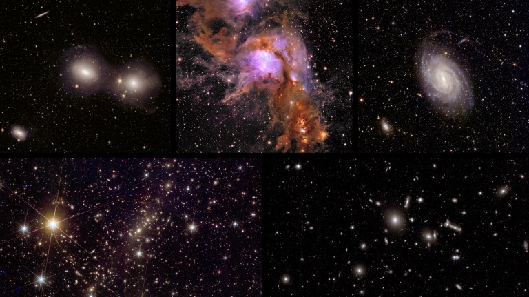 Así se ve el universo oscuro en cinco fotografías tomadas por la misión Euclid