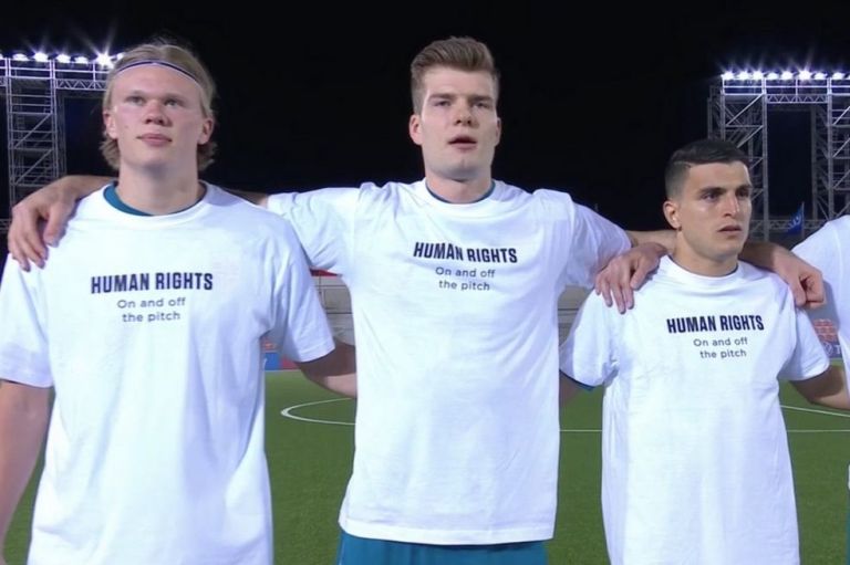 Haaland y su selección criticaron la explotación laboral del Mundial de Catar