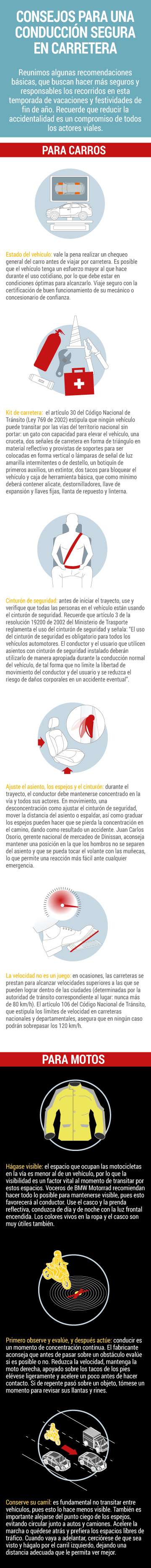 Manejar en carretera, consejosEl Espectador