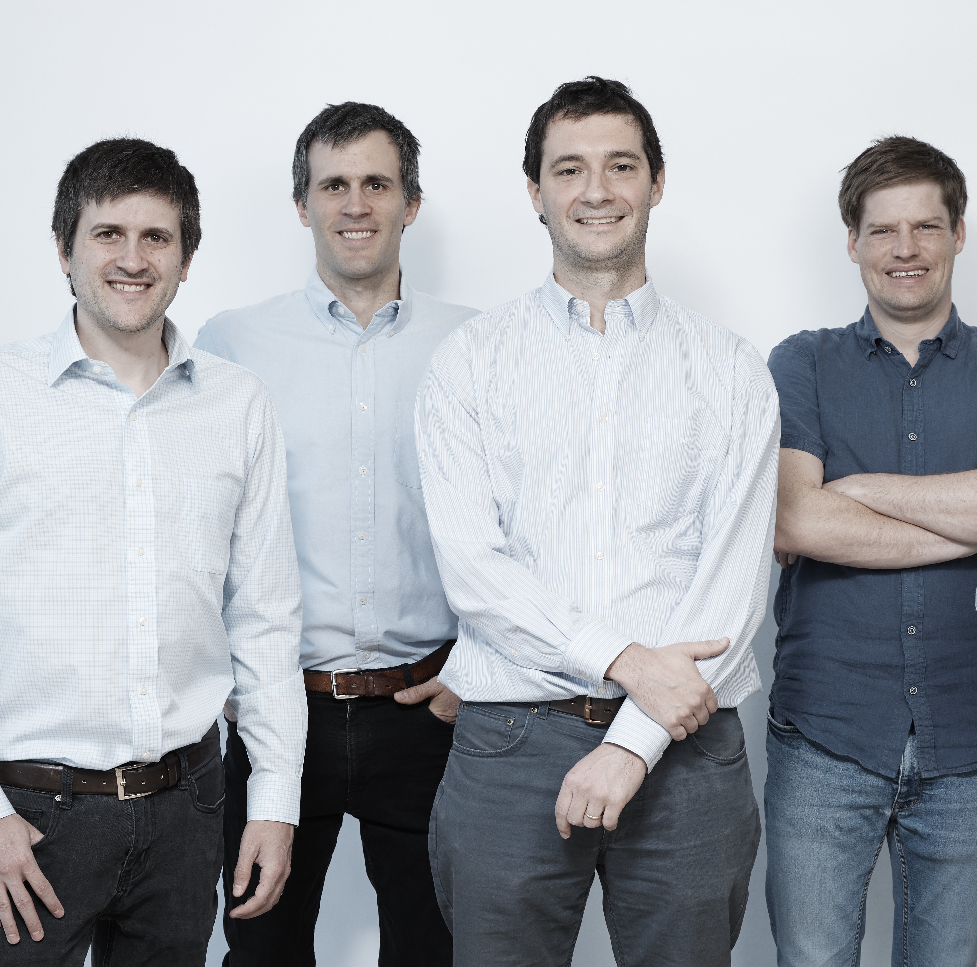 Los creadores de Buk: Felipe Sateler, Ricardo Sateler, Jaime Arrieta y Santiago Lira.