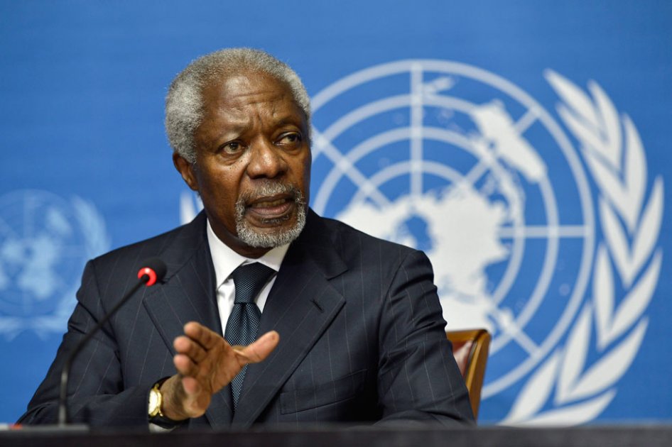 El enviado especial internacional de la ONU y la Liga Árabe, Kofi Annan. Foto EFE