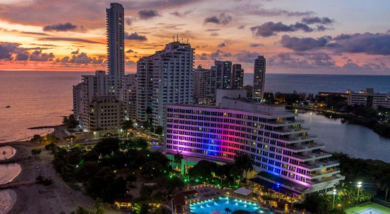 Hilton Cartagena ofrece una vista panorámica del mar Caribe, lo que añade un toque especial a cualquier evento.