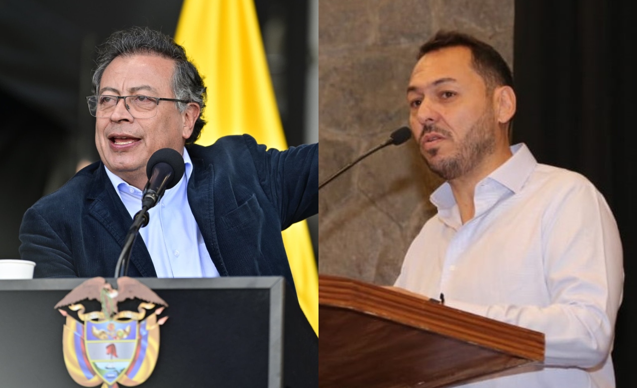 Gustavo Petro y Daniel Mendoza, creador de la serie Matarife.