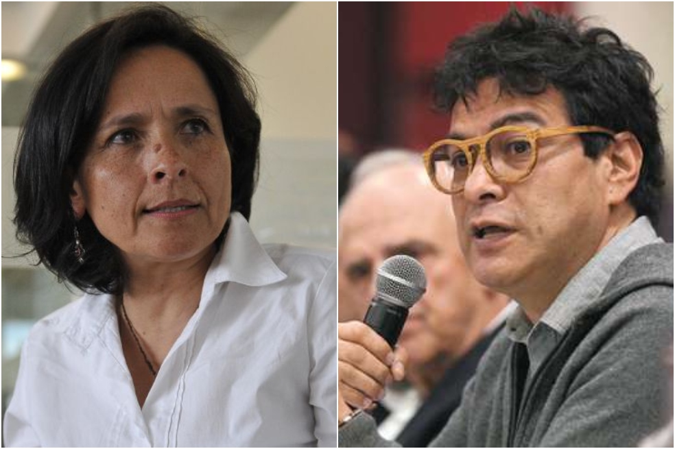 Luz Marina Monzón, directora de la Unidad de Búsqueda de Desaparecidos, y Danilo Rueda, alto comisionado para la Paz.