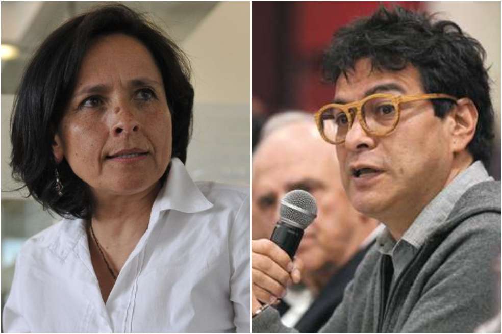 Luz Marina Monzón, directora de la Unidad de Búsqueda de Desaparecidos, y Danilo Rueda, alto comisionado para la Paz.