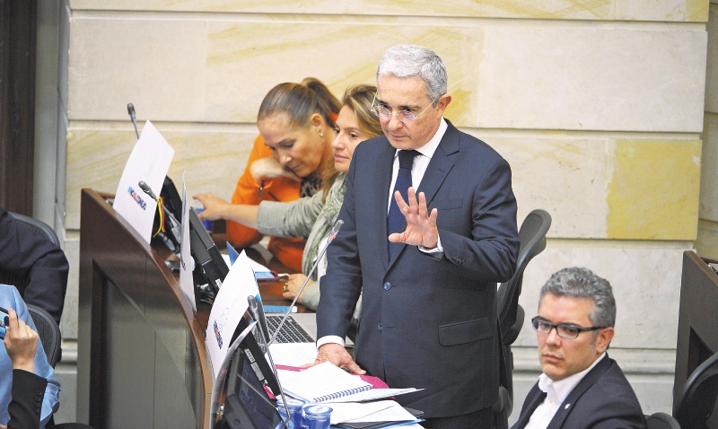 El expresidente Álvaro Uribe y su bancada estarán en los debates de refrendación e implementación del acuerdo de paz con las Farc. / Cristian Garavito - El Espectador