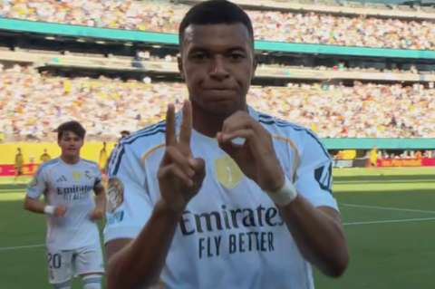 Kylian Mbappé marca gol en el Mundial de Clubes y celebra en honor a Diogo Jota