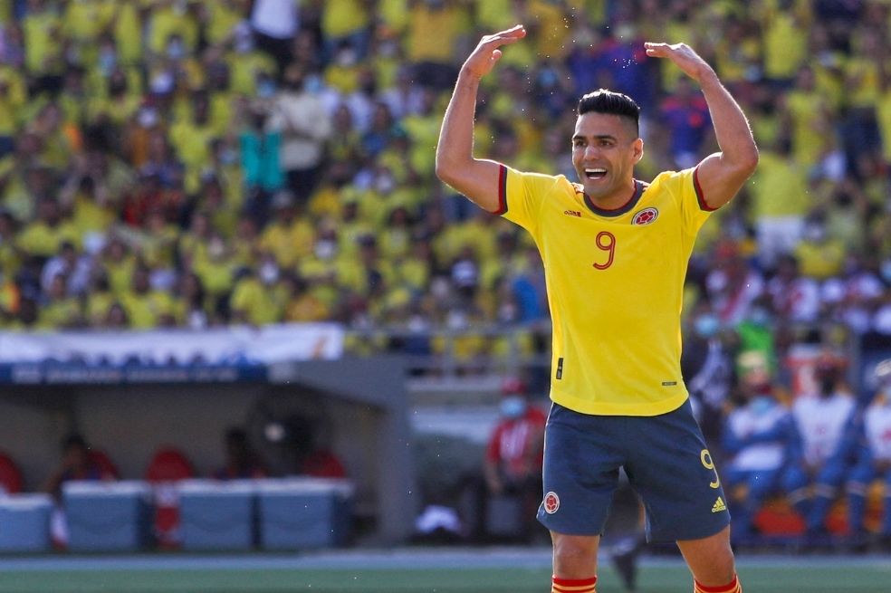 Radamel Falcao García en el Metropolitano de Barranquilla.