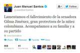 Trinos que lamentaron la muerte de Gilma Jiménez