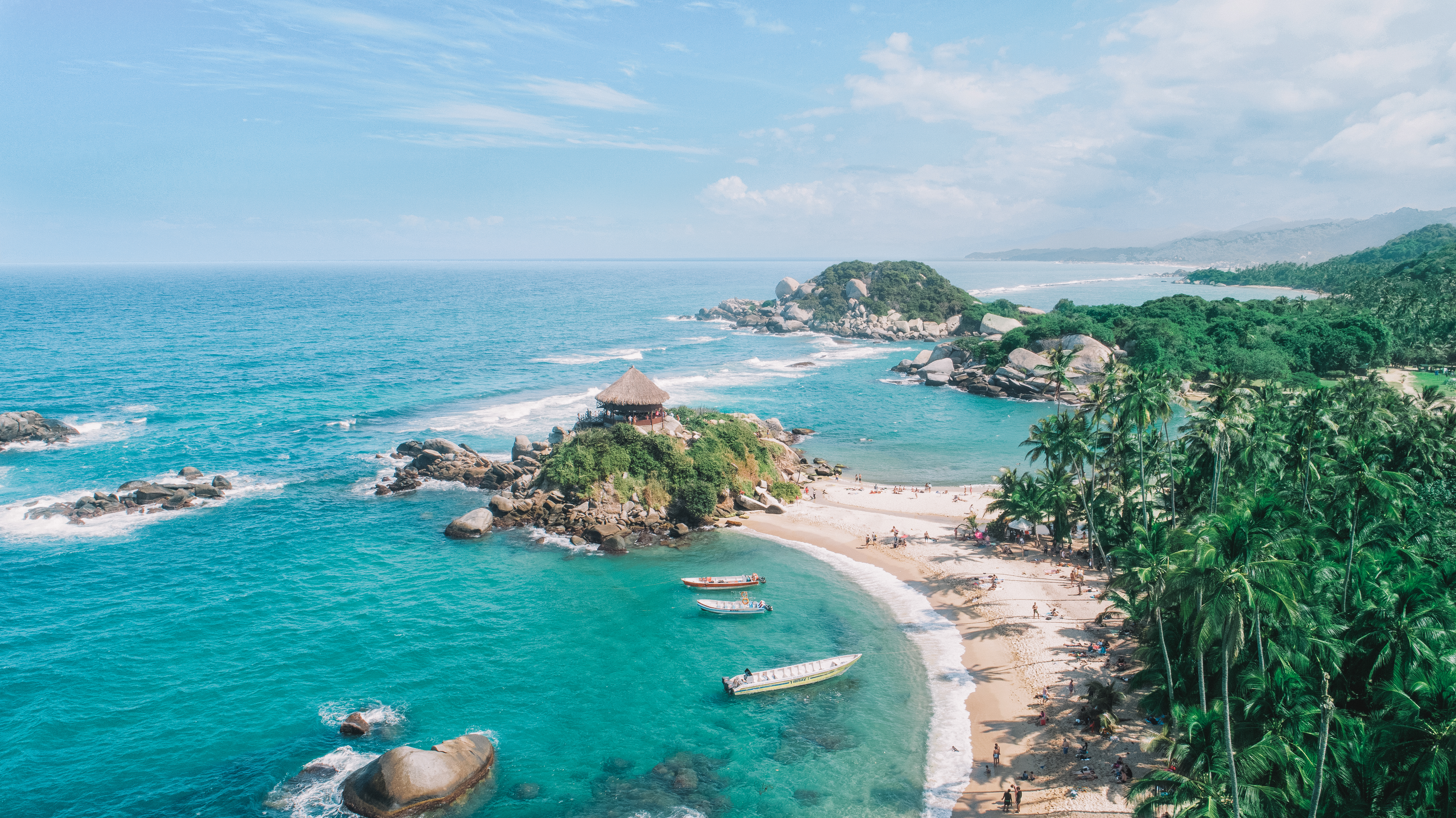 Postal del Parque Tayrona, a unos 34 kilómetros de Santa Marta, en el departamento del Magdalena.