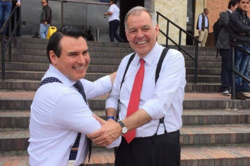 Alejandro Ordóñez y su jefe de debate, David Name Orozco.