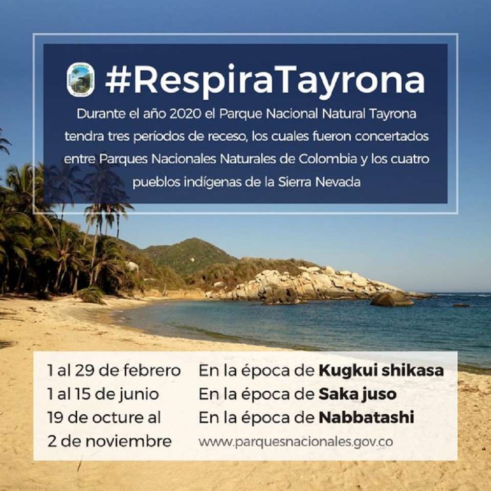 Así mismo, con las asociaciones de prestadores de servicios se realizarán jornadas de recolección de residuos sólidos en las playas y se adelantarán actividades que aporten al ordenamiento del ecoturismo con actores estratégicos institucionales y de la comunidad, con el propósito de la mejora en el servicio cuando se vuelva a abrir el Parque.