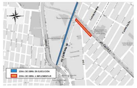 Por construcción cerrarán tramo vial en Puente Aranda durante un año
