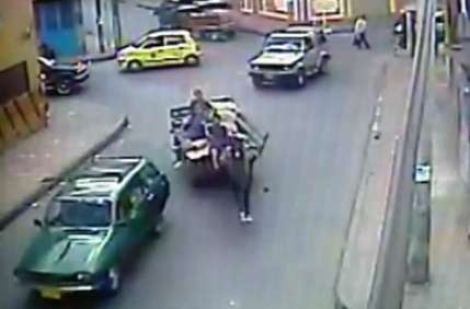 Un caballo desbocado terminó dentro de un supermercado