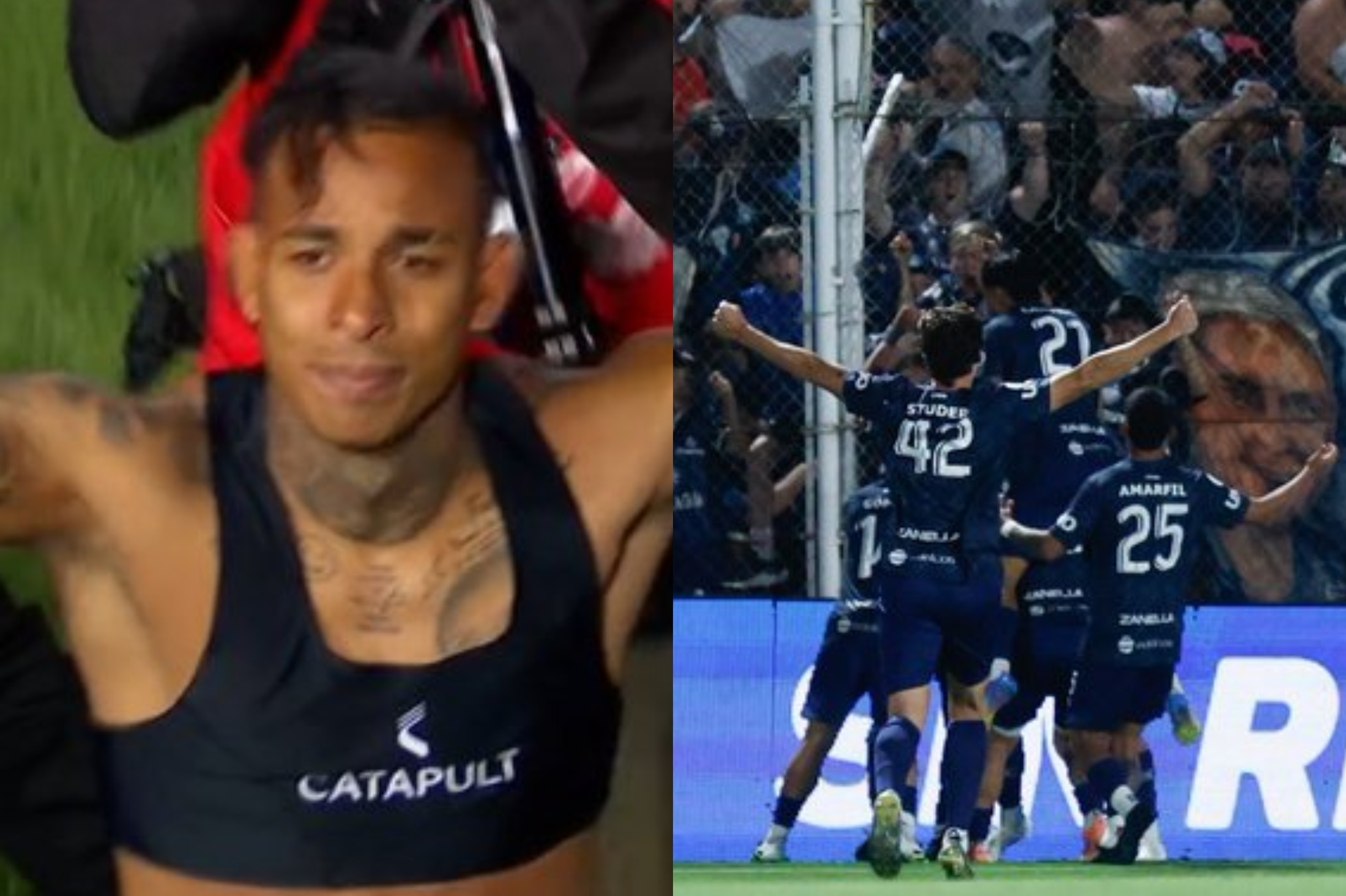 Sebastián Villa celebrando su gol en la final.