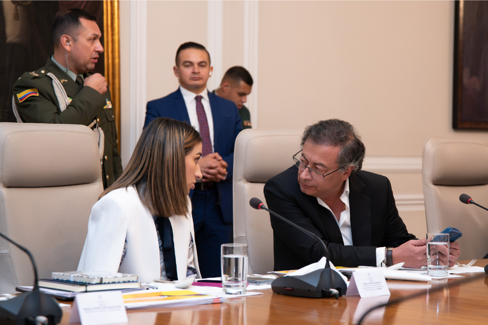 La directora del Dapre, Laura Sarabia, es considerada la mujer más poderosa del Gobierno del presidente Gustavo Petro. Este 7 de octubre lideraron el más reciente consejo de ministros en la Casa de Nariño.