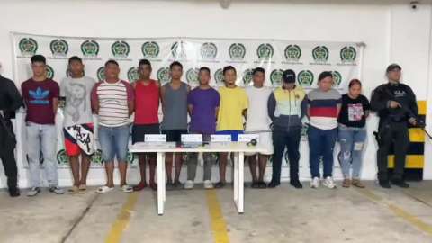 Capturan once presuntos miembros de “Los Costeños” que operaban cerca a Barranquilla