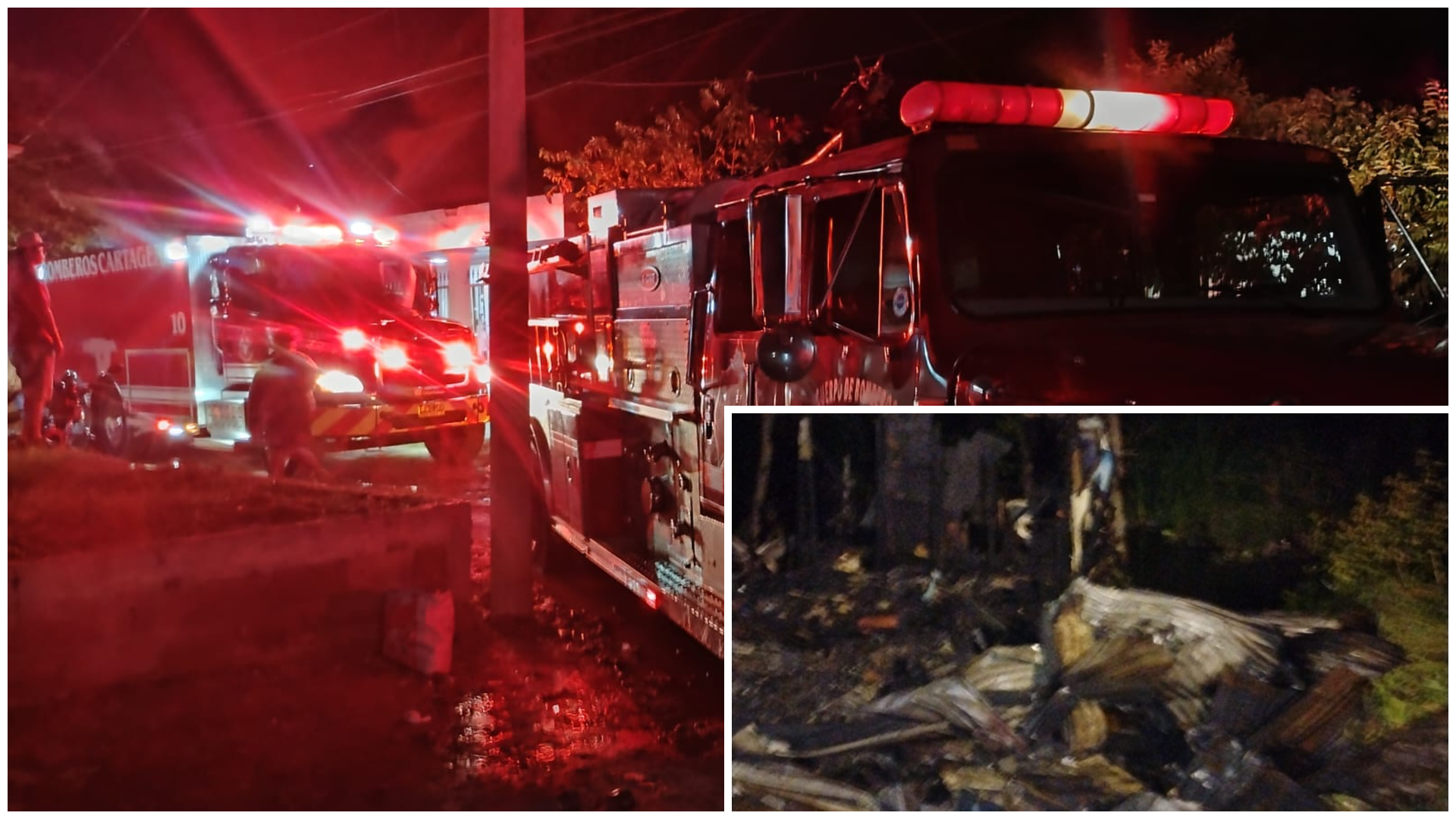 El incendio se presentó en el barrio El Pozón de Cartagena.