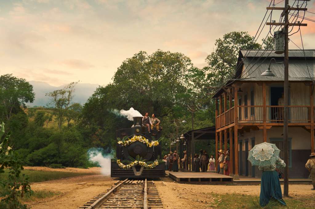 Una de las grandes adiciones de la segunda temporada de "Cien años de soledad" fue la construcción del ferrocarril y la estación del tren por la que llegará a Macondo la compañía bananera.
