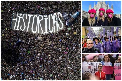 En fotos: Las mujeres se toman las calles del mundo para conmemorar el 8-M