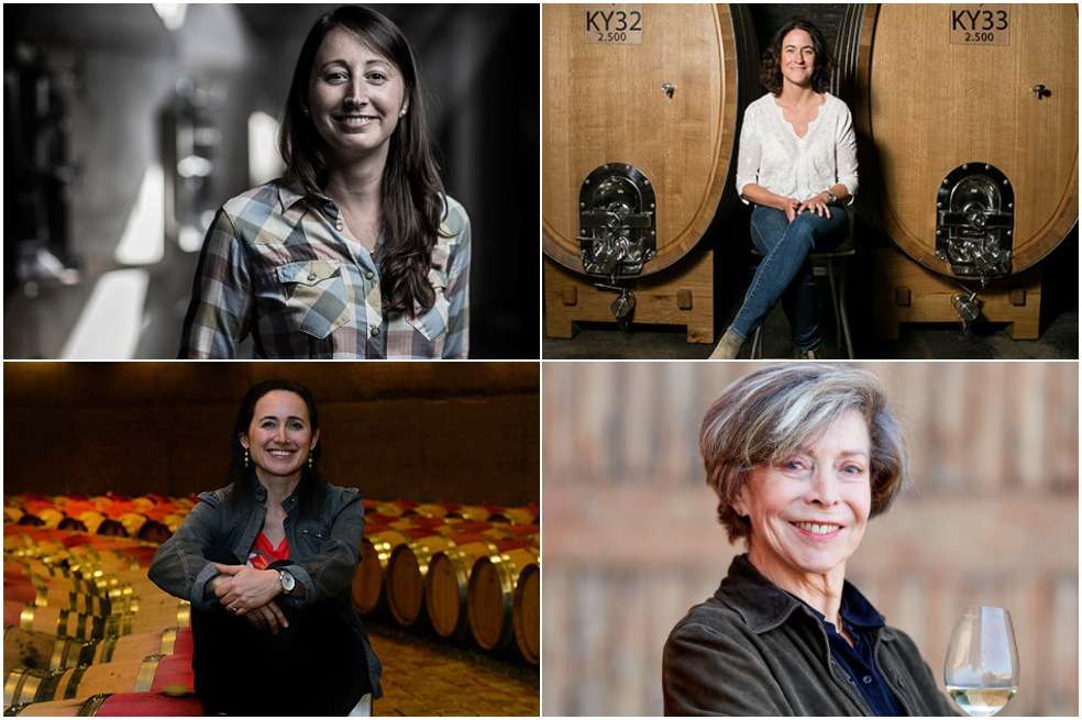 Laura Principiano (Bodega Zuccardi), Argentina; Laura Catena (Bodega Catena Zapata), Argentina; Emily Faulconer (Bodega Carmen), Chile; y María Luz Marín (Casa Marín), Chile.