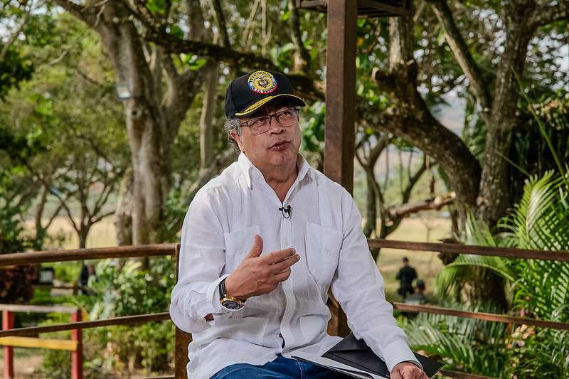 El presidente Gustavo Petro en su alocución presidencial.